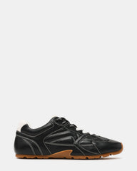 AZIEL Black Low-Top Lace-Up Women's Sneakers