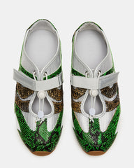 VIPER Green Multi Low-Top Velcro Women's Sneaker