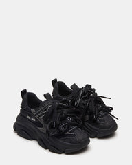 PRYCE Black Low-Top Lace-Up Chunky Platform Women's Sneaker
