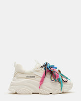 PRYCE White Low-Top Lace-Up Chunky Platform Women's Sneaker