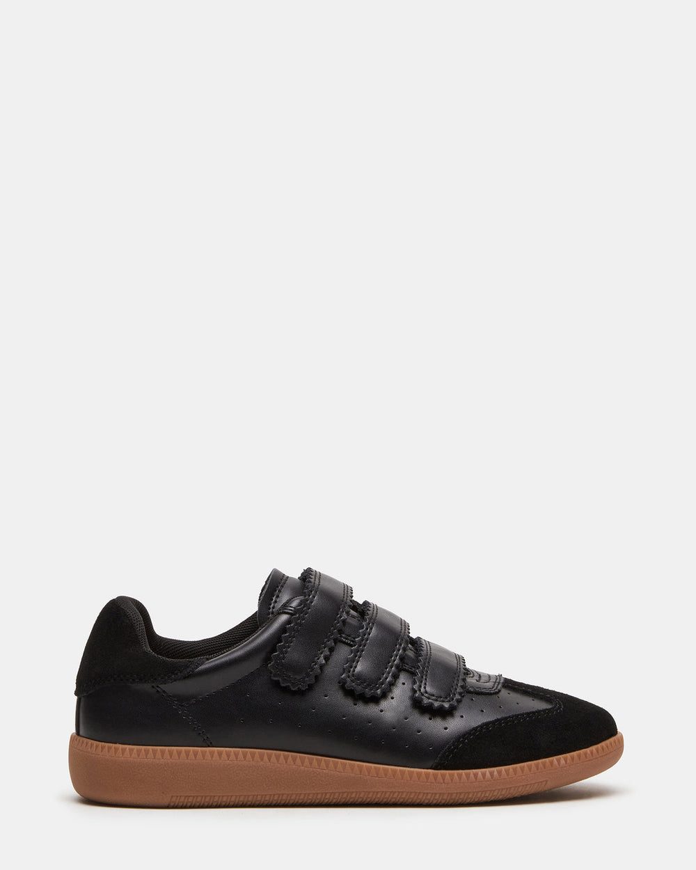 MOMENTUM Black Velcro Low-Top Women's Sneakers
