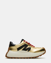 SUPERCAMPO Gold Multi Women's Platform Low-Top Sneaker