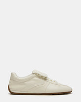 MOBILITY White Leather Women's Low-Top Lace-Up Sneaker