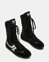 PAXTIN Black Multi Women's High-Top Lace-Up Sneaker