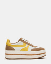 JUDGE Taupe Multi Platform Low-Top Lace-Up Women's Sneaker