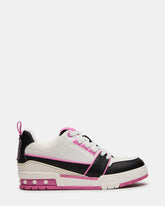 SKATER Black/Pink Low-Top Lace-Up Women's Sneaker