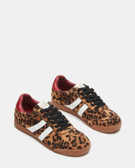 HUDSIN Leopard Women's Lace-Up Low-Top Sneaker