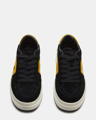 KICKFLIP Black Suede Platform Low-Top Sneaker | Women's Sneakers