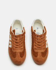 NINETIES Tobacco Low-Top Faux Shearling Sneaker | Women's Sneakers