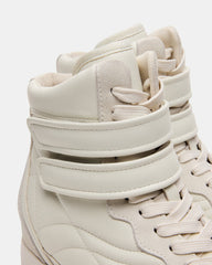 LIFTOFF White Leather Lace-Up High-Top Sneaker