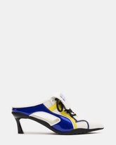 SHEVRON Blue Multi Pointed-Toe Lace-Up Women's Sneaker