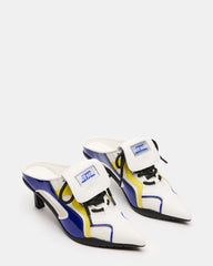 SHEVRON Blue Multi Pointed-Toe Lace-Up Women's Sneaker