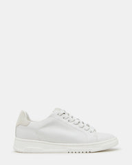 ELSIN White Leather Women's Low-Top Lace-Up Sneaker