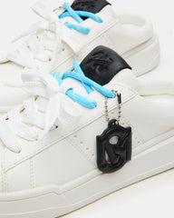 MARNEY White/Black Low-Top Lace-Up Mule Women's Sneaker