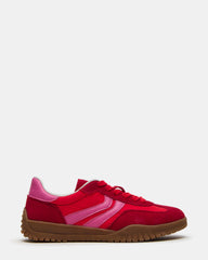 FUME Red Multi Women's Low-Top Lace-Up Sneaker