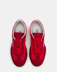 FUME Red Multi Women's Low-Top Lace-Up Sneaker