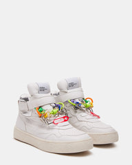 EMILEE White Leather High Top Lace Up Sneaker | Women's Sneakers