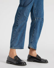MADISON Black Leather Women's Penny Loafer