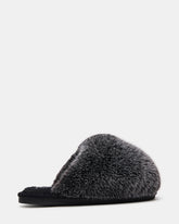 POOF GREY Slip-On Faux Fur Mule Women's Flat