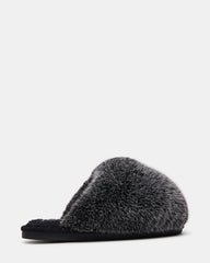 POOF GREY Slip-On Faux Fur Mule Women's Flat