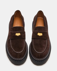 RAFTUS Brown Suede Platform Lug Women's Loafer
