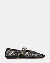 LUCIA Black Mesh Mary Jane Ballet Women's Flat