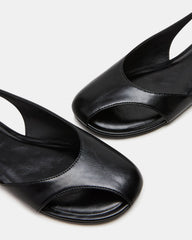 ZEST Black Slingback Cut-Out Round-Toe Women's Flat