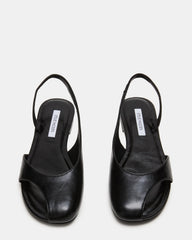 ZEST Black Slingback Cut-Out Round-Toe Women's Flat