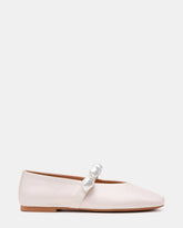 POPPIN Pearl White Mary Jane Ballet Women's Flat