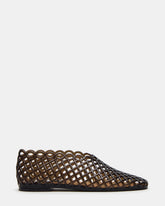 GROVE Black Square-Toe Jelly Women's Flat