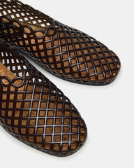 GROVE Black Square-Toe Jelly Women's Flat