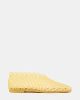 GROVE Butter Yellow Square-Toe Jelly Women's Flat