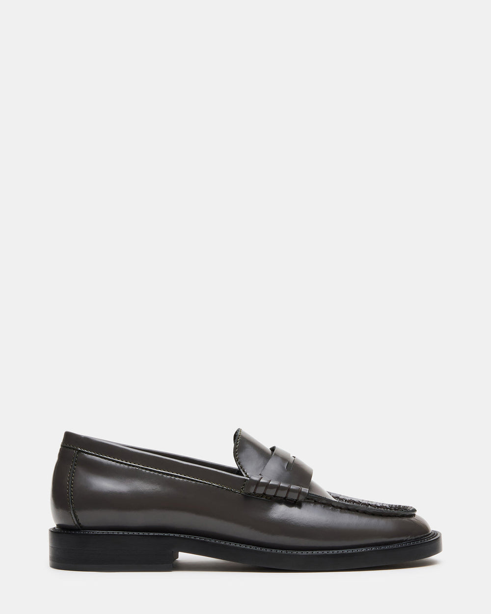 MADISON Grey Leather Women's Penny Loafer