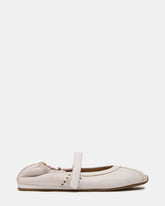 ANAYA White Distressed Mary Jane Ballet Women's Flat