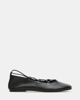 BOMBSHELL Black Leather Ballet Women's Flat