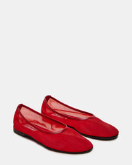 MEADOW Red Mesh Women's Ballet Flats