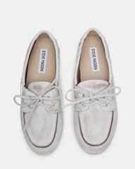 SAG White Leather Women's Boat Shoe