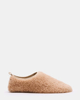 MINO Faux Fur Tan Women's Flat