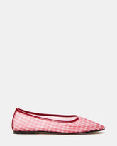 MEADOW Red Gingham Mesh Women's Ballet Flats