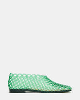 GROVE Green Square-Toe Jelly Women's Flat