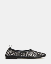 AMBROSIA Black Women's Net Caged Ballet Flat