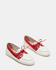 SAG Bone/Red Women's Boat Shoe