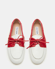 SAG Bone/Red Women's Boat Shoe