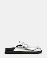 SKIPPER Silver Metallic Women's Slip-On Mule