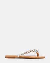 MARBLE Rhinestones Silver Multi Thong Square-Toe Women's Sandal