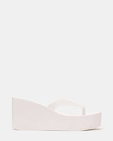 JELLA White Thong Wedge Women's Platform Sandal