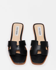 HADYN Black Leather Sandal | Women's Designer Sandals