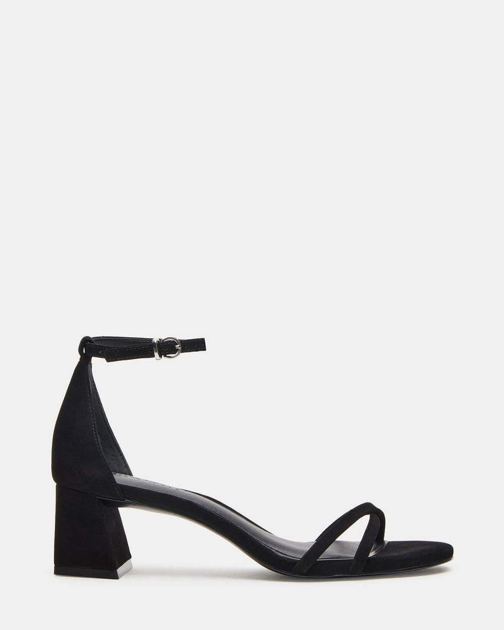 RAE Black Nubuck Strappy Block Heel Women's Sandal