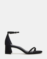 RAE Black Nubuck Strappy Block Heel Women's Sandal