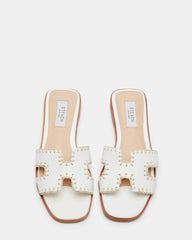 HADYN Woven White Leather Sandal | Women's Designer Sandals